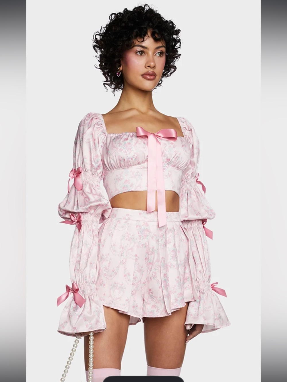Sugar thrillz pink pleated scandal skort and top set SOLD OUT